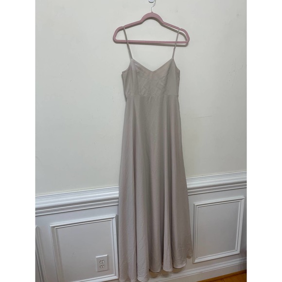 Show Me Your Mumu Faith Maxi Slip Dress in Show Me The Ring Crisp Small Lined - Picture 2 of 6